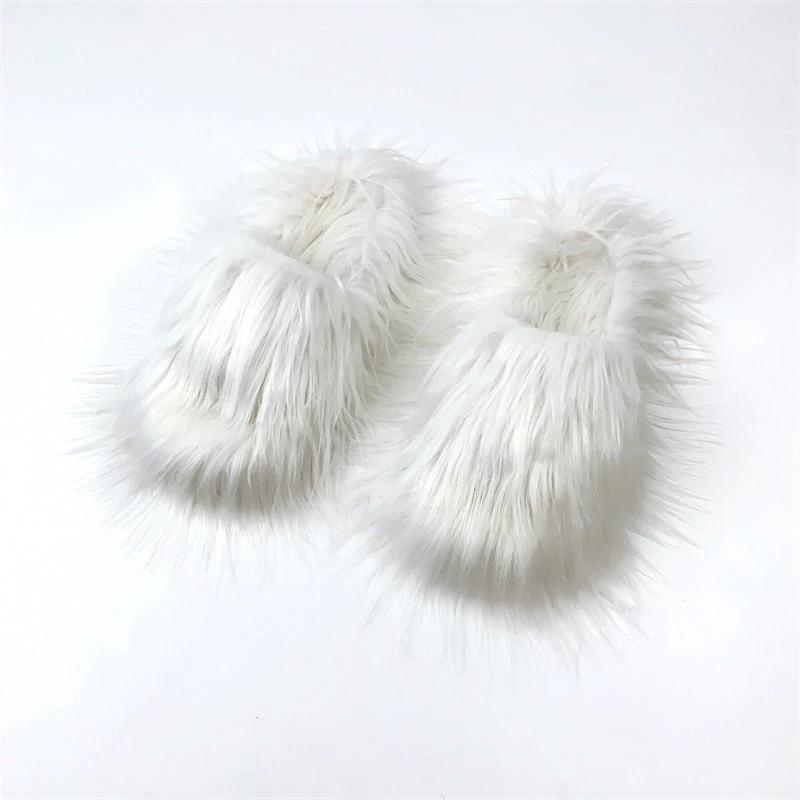 Home Slippers Sheep Long Hair Woolen Slipper by GJG Denim