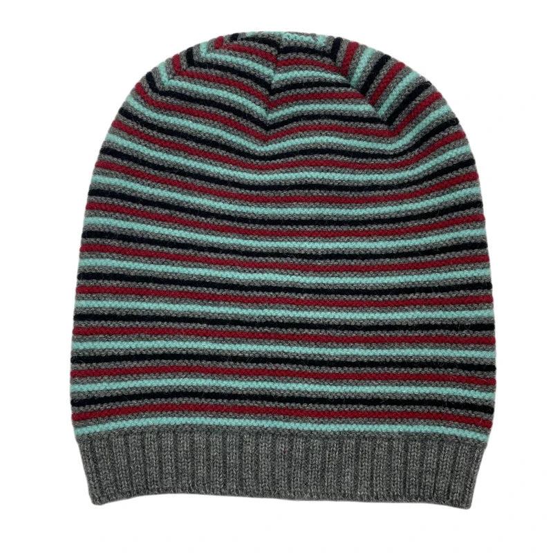 Men's Striped Knitted Warm Woolen Beanie by GJG Denim