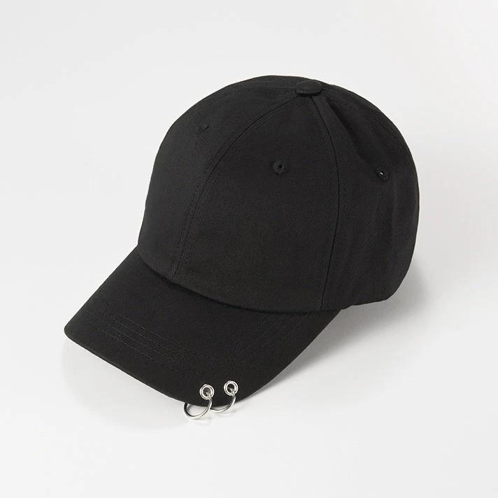 Men's Solid Black Baseball Cap by GJG Denim