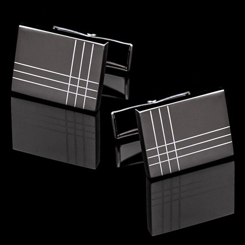 Striped Men's French Shirt Cufflinks by GJG Denim