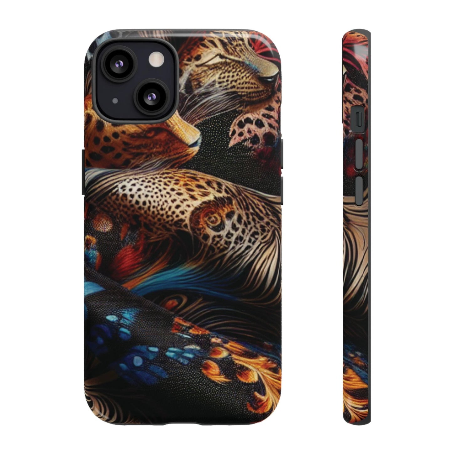 Stylish Tough Phone Case with Elegant Black and Gold Design by Printify