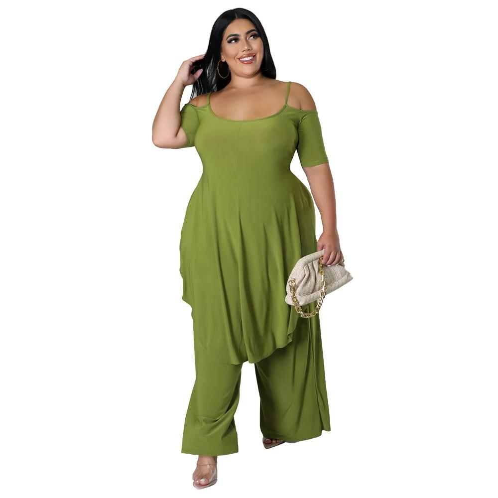 Arrival Solid-color Sexy Camisole Two-piece Set by GJG Denim