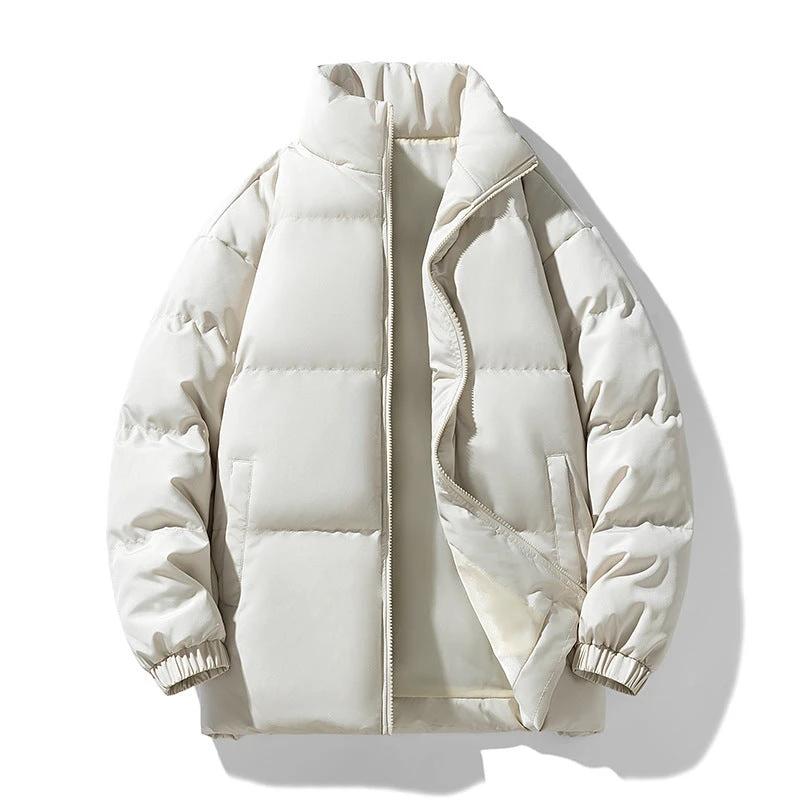 Men's Stand-up Collar Cotton-padded Coat Thick Warm-keeping And Cold-proof by GJG Denim