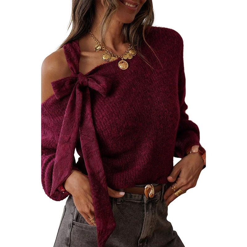 Timeless, Age-reducing Solid-color Sweater For Women With A European And American Vibe by GJG Denim