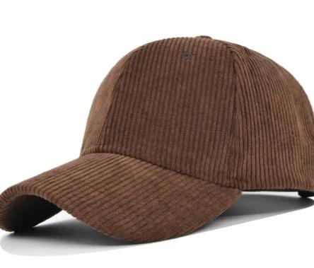 Versatile Curved Brim Corduroy Hat by GJG Denim