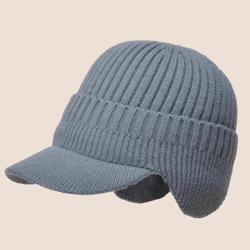 Men's Warm Ear Protection Knitted Beanie Hat by GJG Denim