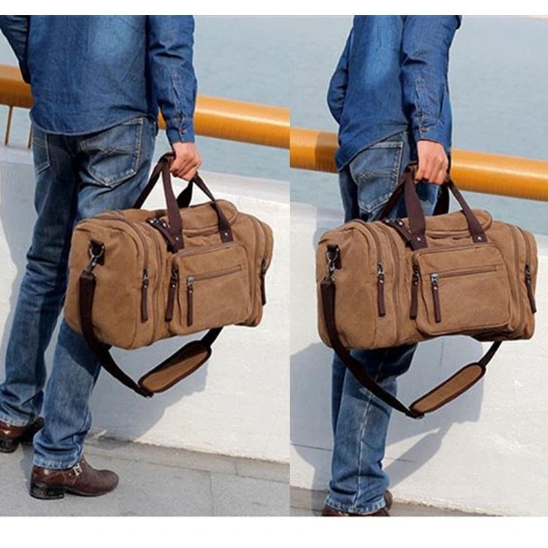Men's Canvas Travel Bag by GJG Denim