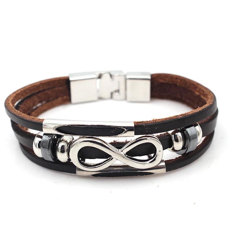 Men's Retro Leather Bracelet by GJG Denim