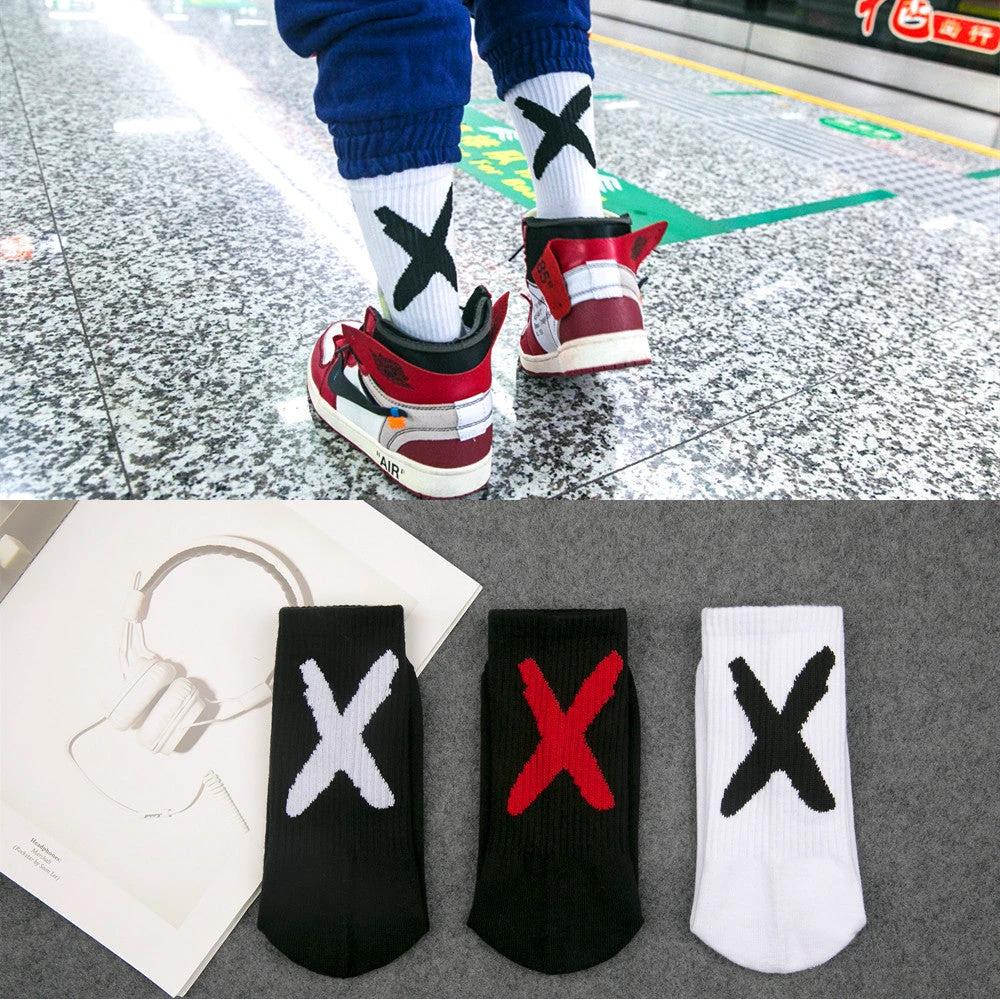 Men's "X" Trendy Socks by GJG Denim