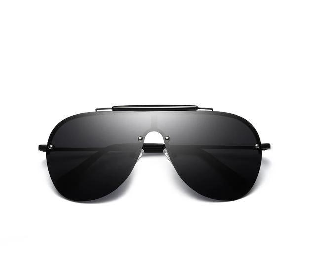 Fashion One-Piece Large Frame Aviator Men's Sunglasses by GJG Denim