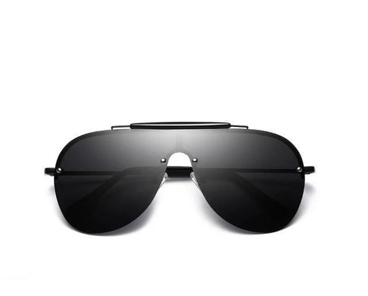 Fashion One-Piece Large Frame Aviator Men's Sunglasses by GJG Denim