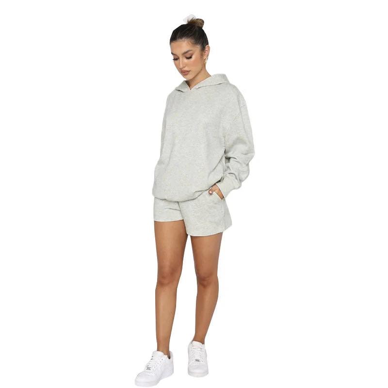 Solid Color Pullover Hooded Long Sleeves Sweater For Women by GJG Denim