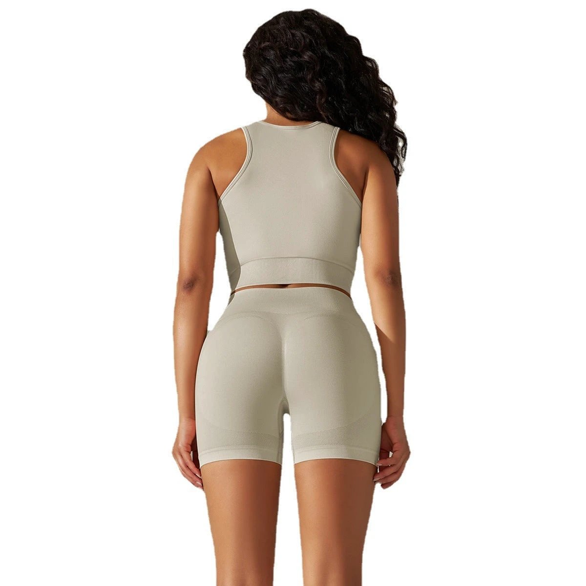 Seamless Knitted Vest Style New Women's Clothing Breathable Push Up Exercise Workout Outfit by GJG Denim