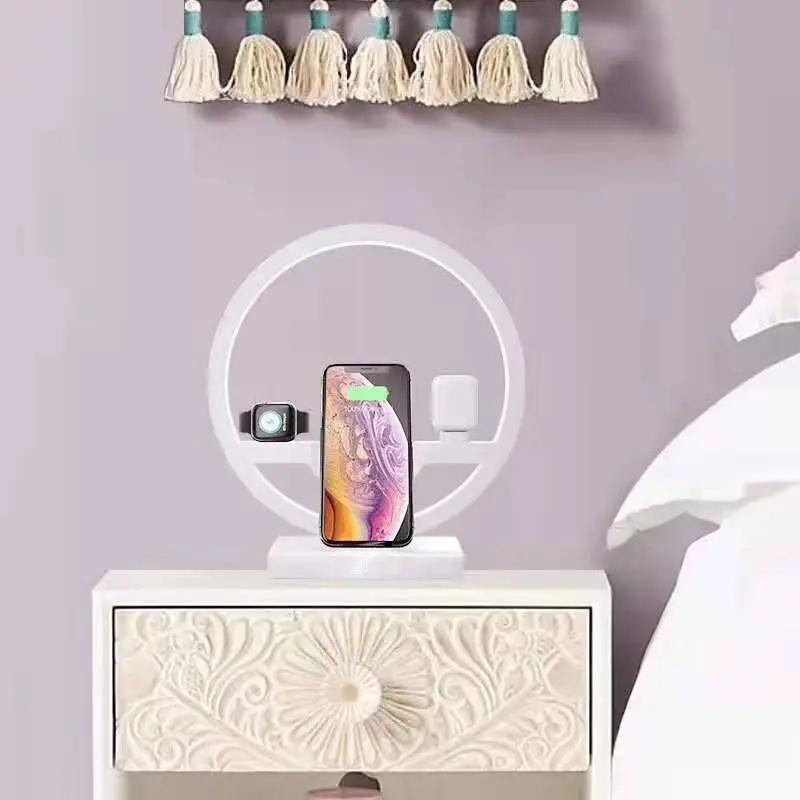 Fast Charging 4 in 1 Bedside Lamp Wireless Charger Bracket by GJG Denim
