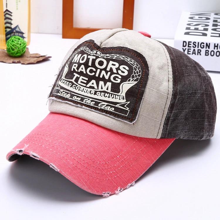Men's Colorblock Baseball Cap by GJG Denim
