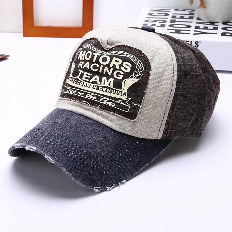 Men's Colorblock Baseball Cap by GJG Denim