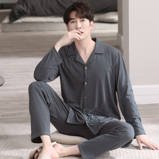 Men's Long Sleeve Casual Pajamas by GJG Denim