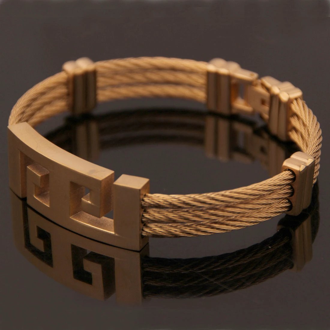 Three-ring Wire Braided Hemp Rope Bracelet For Men by GJG Denim