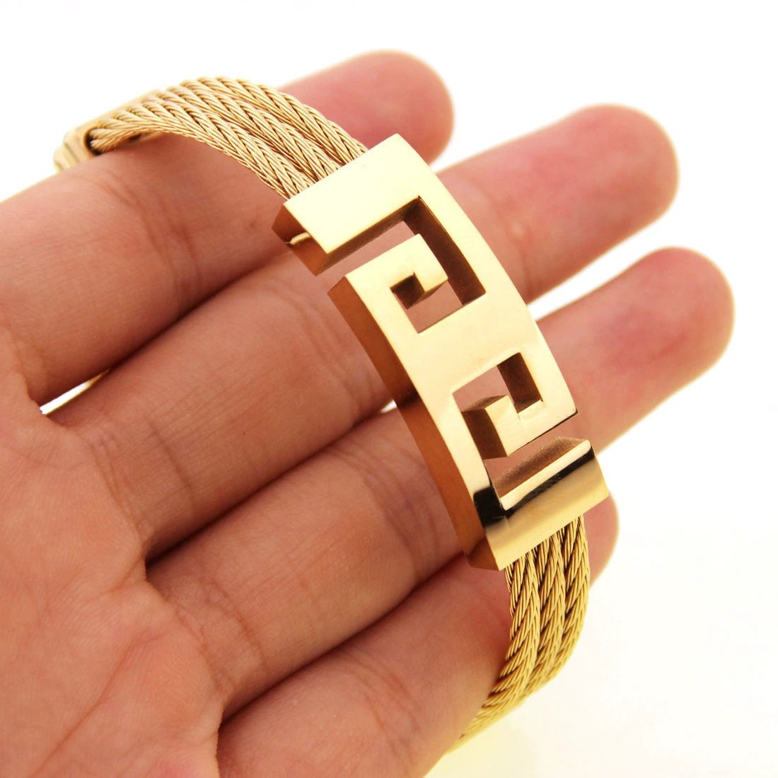 Three-ring Wire Braided Hemp Rope Bracelet For Men by GJG Denim