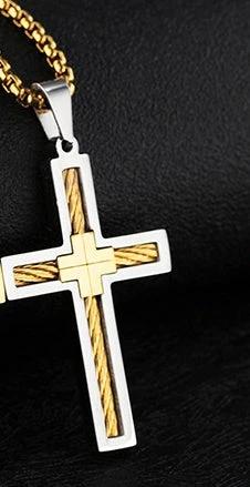 Cross Men's Necklace by GJG Denim