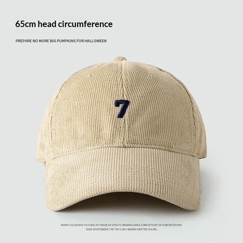 Mens Wide-Brim Corduroy Baseball Cap Stylish And Versatile by GJG Denim