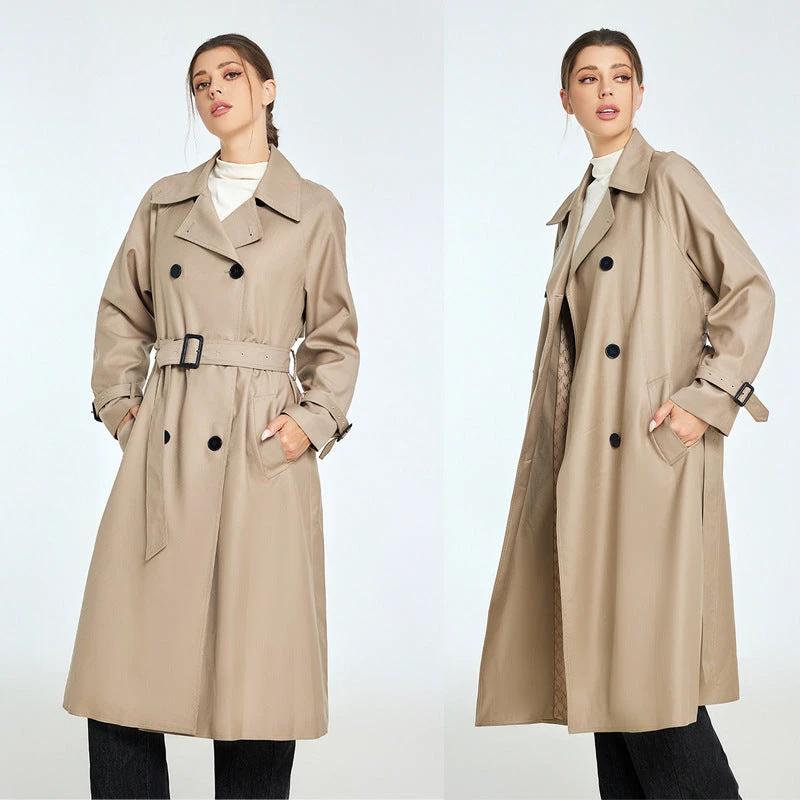 Trench Autumn And Winter Women's Mid-length High-grade Sense Petite Coats by GJG Denim