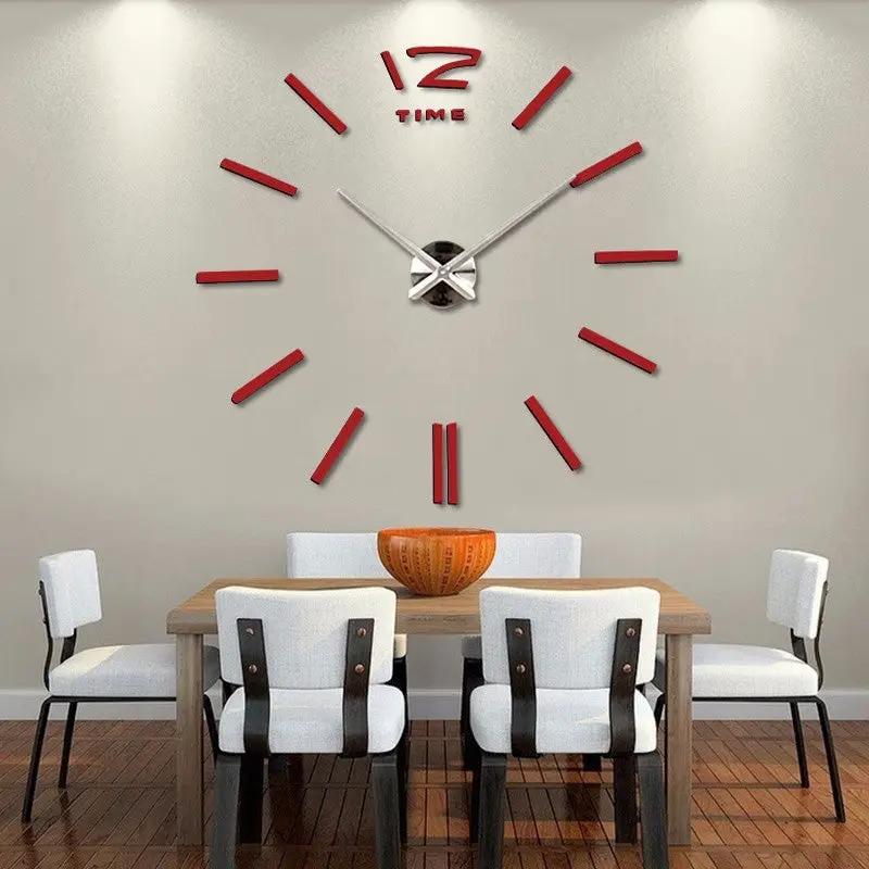 Creative Fashion Home Decor Acrylic Wall Clock by GJG Denim