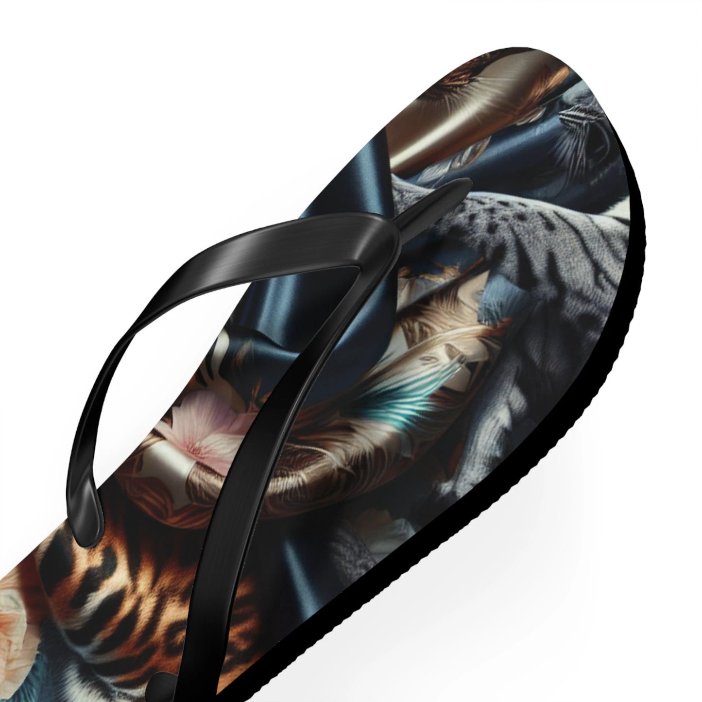 Boho Chic Flip Flops - Trendy Summer Footwear for Beach Days, Pool Parties, Casual Outings, Vacation Essentials, Gift for Her by Printify