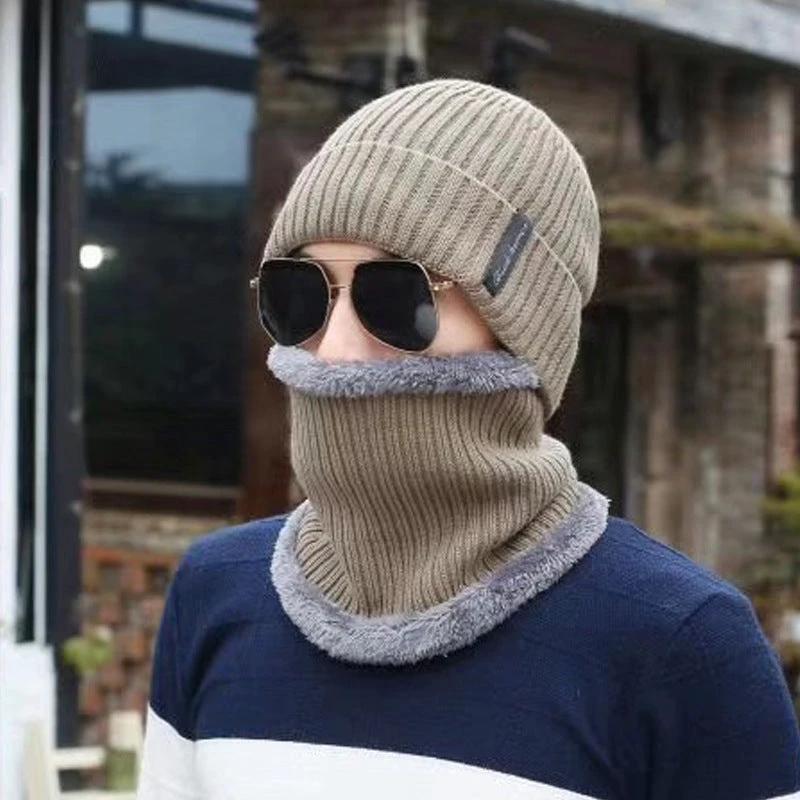 Men's Knitted Beanie and Neck Warmer Set (or Single Beanie) by GJG Denim