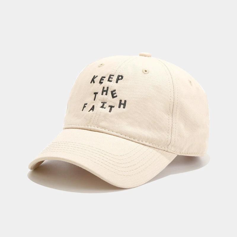 Men's "Keep The Faith" Embroidered Baseball Cap by GJG Denim