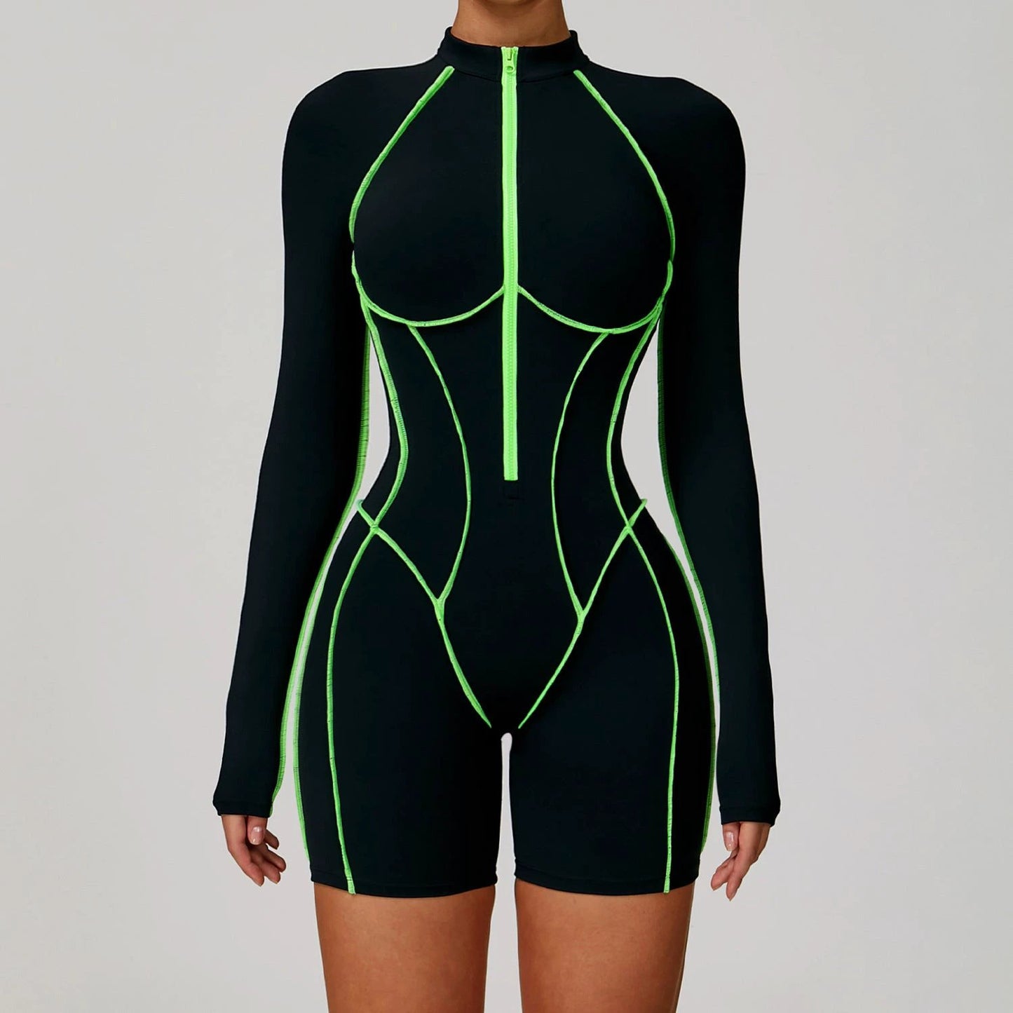 Tight Workout Clothes High-strength Sports Jumpsuit 9318 by GJG Denim