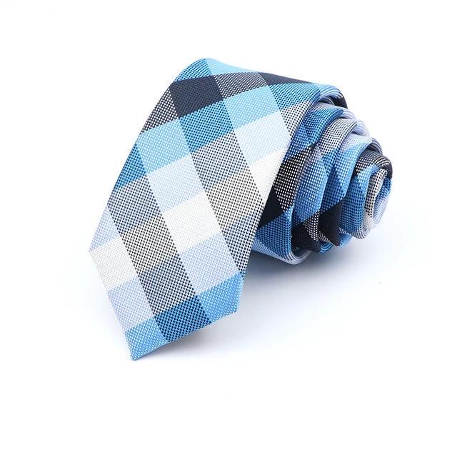 Men's 6cm Casual Ties Skinny Tie Fashion Polyester Plaid by GJG Denim