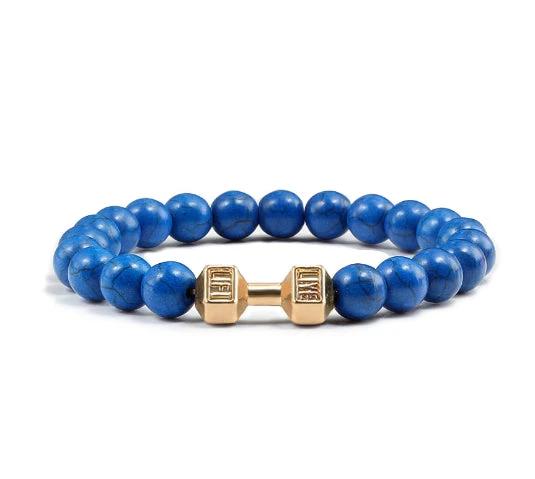 Natural Volcanic Stone Beads Bracelets Black Lava For Men by GJG Denim