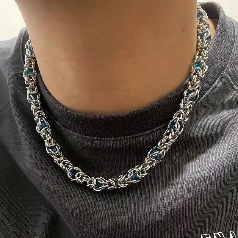 Sapphire Splice Necklace For Men by GJG Denim