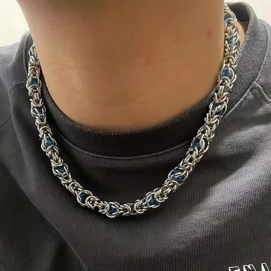 Sapphire Splice Necklace For Men by GJG Denim