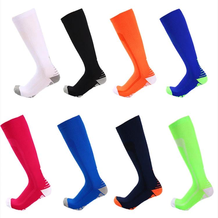 Men's Sports Multi-color Gradient Long Tube Compression Socks by GJG Denim
