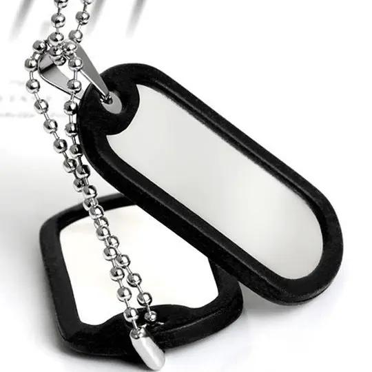 Men's Military Style Stainless Steel Pendant by GJG Denim