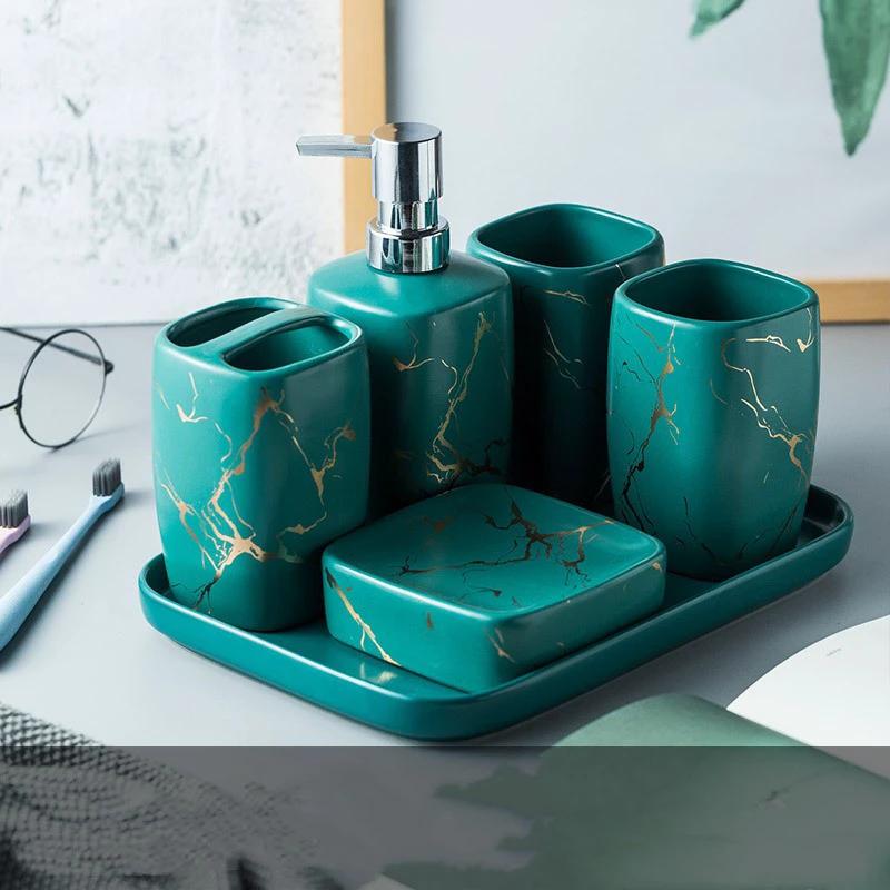 Bathroom Set 4-6 Pieces by GJG Denim