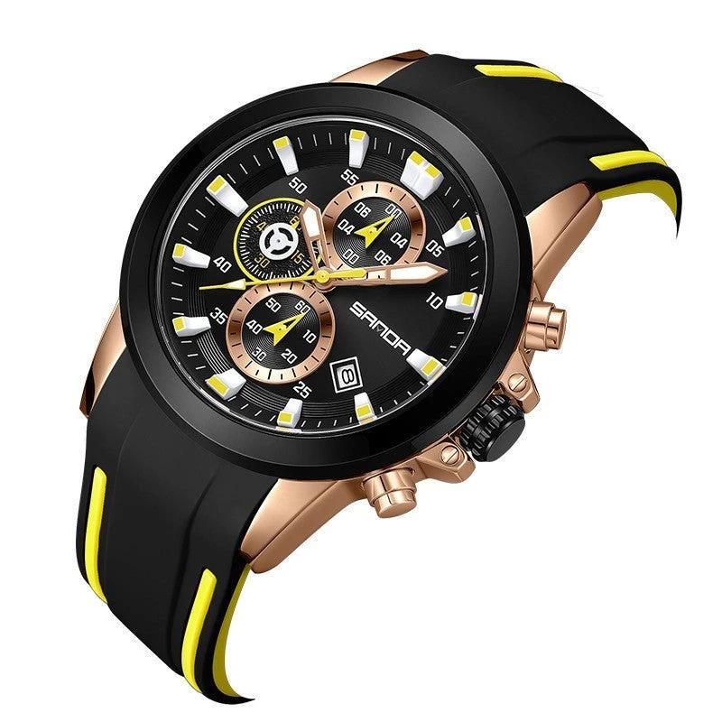Men's Calendar Business Quartz Watch by GJG Denim
