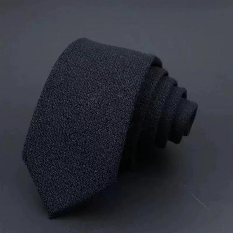 Men's Thickened Sanded Fabric Striped Solid Color Cotton Tie by GJG Denim