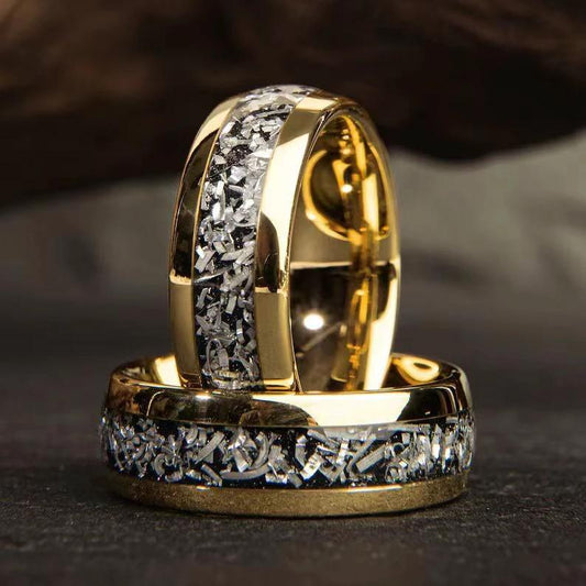 Silver Foil Alloy Ring For Men by GJG Denim