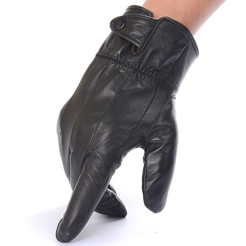 Men's PU Leather Gloves by GJG Denim