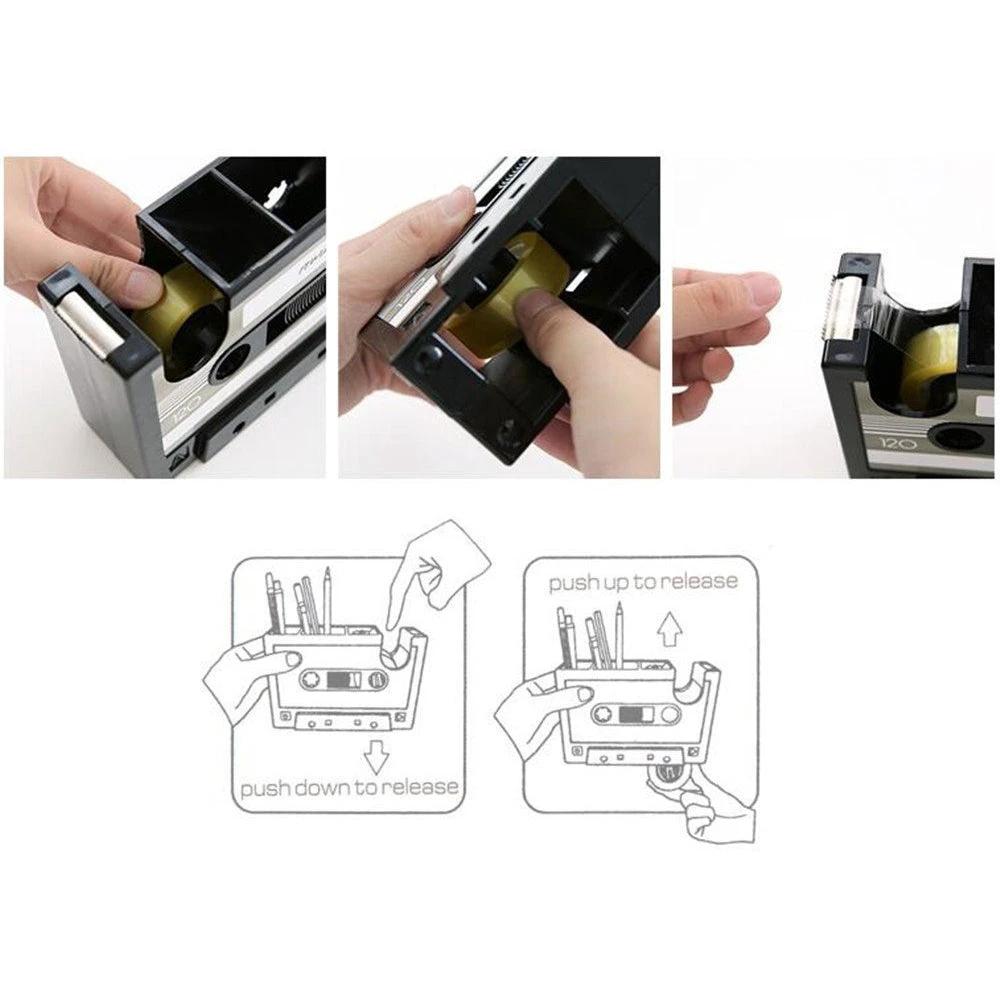 Cassette Tape Dispenser Pen/Pencil Holder by GJG Denim