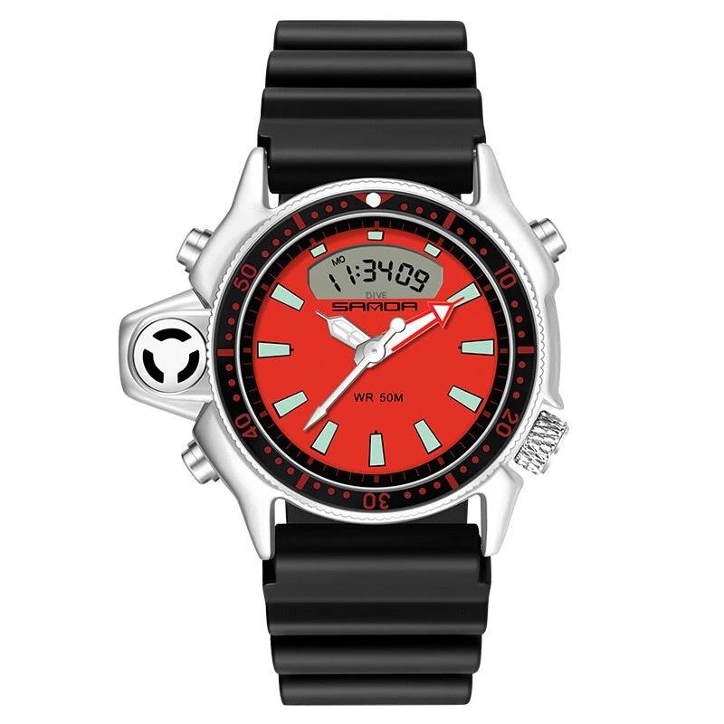 Sports Multifunctional Outdoor Waterproof Large Dial Watch For Men by GJG Denim