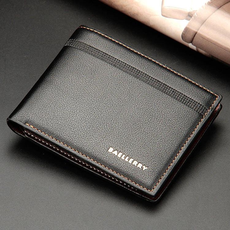 Men's Business Casual Short PU Wallet by GJG Denim
