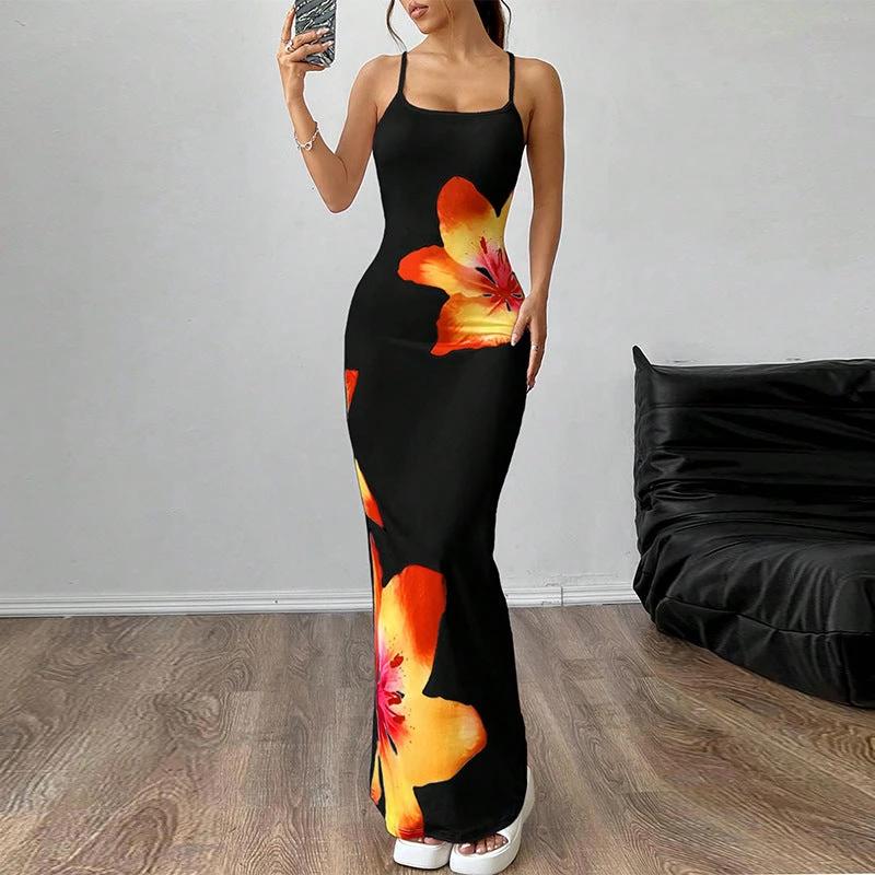 Sling floral print Dress by GJG Denim