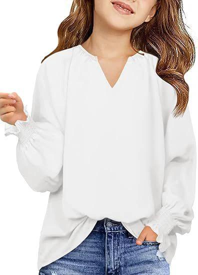 New Loose-fitting Solid Color Long Sleeves Children's Clothing Shirt by GJG Denim