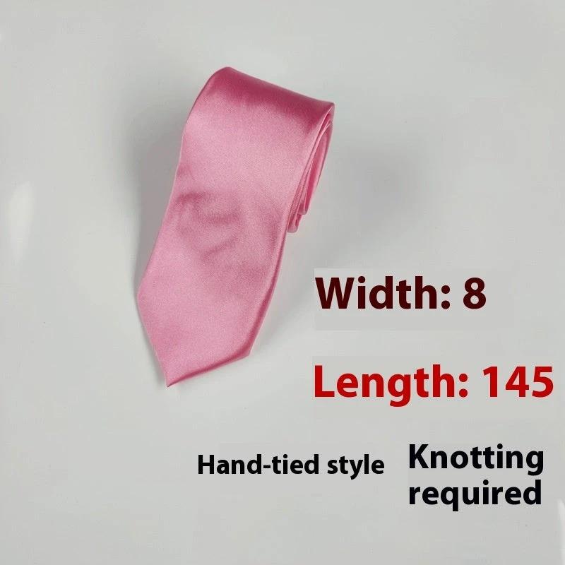 Men's 8cm Plain Suit Tie by GJG Denim