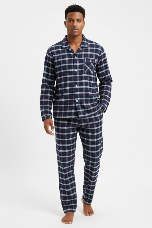 Men's Long Sleeve Pajamas Set by GJG Denim