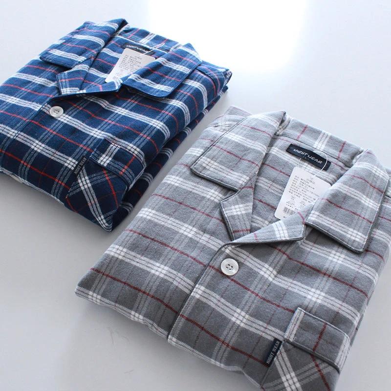 Men's Long Sleeve Pajamas Set by GJG Denim